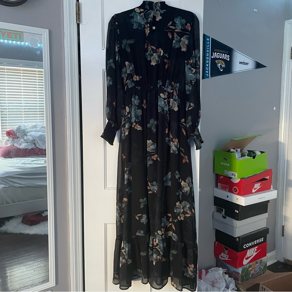 Baltic Born Black Floral Dress